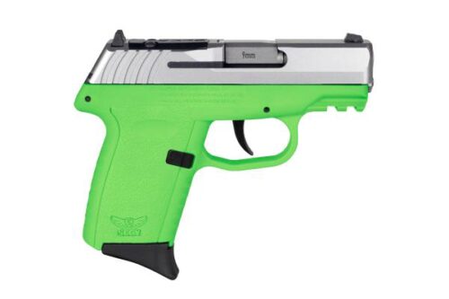 SCCY Industries CPX2TTLGRDRG3 CPX-2 Gen3 RD 9mm Luger 10+1 3.10 Lime Green Polymer w/Picatinny Rail Serrated Stainless Steel Slide Lime Green Polymer Grip
