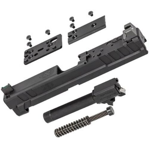 Springfield Armory XD4902 XD OSP  9mm Luger 4 Barrel, Black Steel Slide for Springfield XD with Optics Cut, Suppressor Height Night Sights, Includes Cover Plates