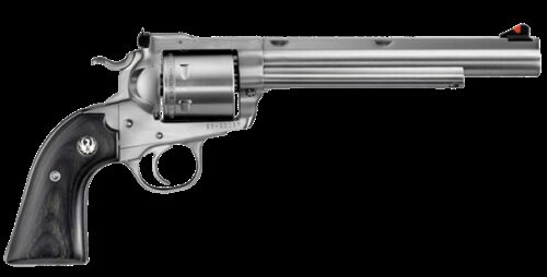 Ruger 0862 Super BlackHawk Hunter 44 Rem Mag 6rd 7.50 Intergrated Base Barrel 6rd Cylinder, Satin Stainless Steel, Bisley Black Laminate Grip, Transfer Bar Safety, Optics Ready