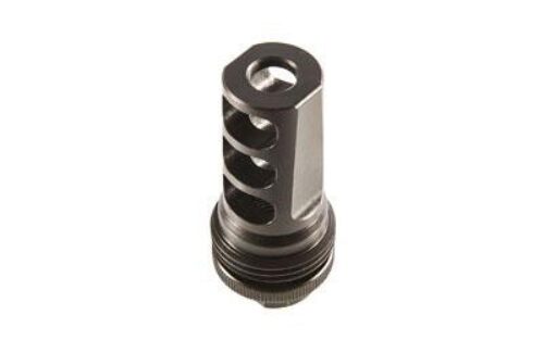 SilencerCo AC1557 ASR Muzzle Brake Black Steel with 5/8-32 tpi Threads for 458 Cal