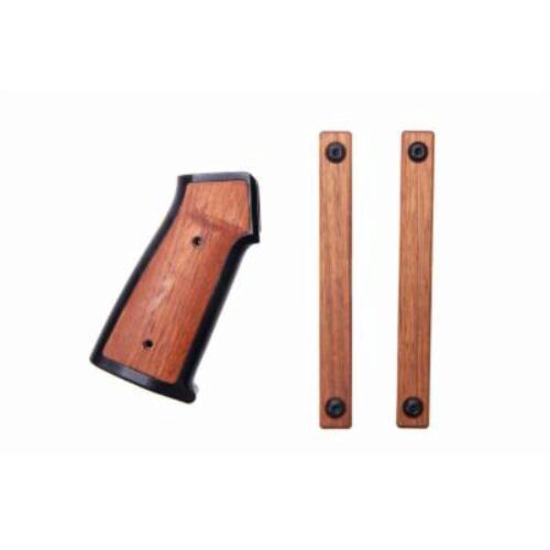Sharps Bros SBARG01 AR-15 Grip Set Black Cerakote 6061-T6 Aluminum Frame w/Brazilian Cherry Inserts