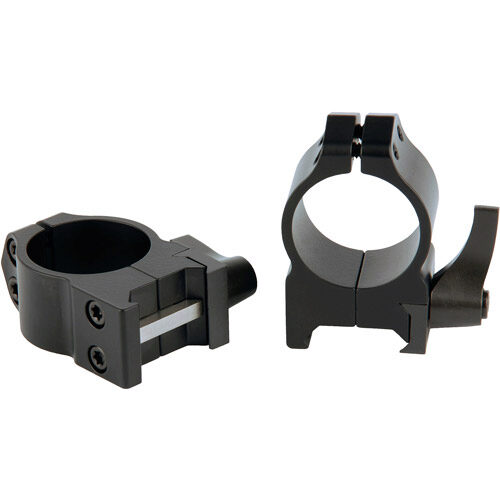 Warne 201LM Maxima Vertical Ring Set Quick Detach For Rifle Maxima/Weaver/Picatinny Medium 1 Tube Matte Black Steel