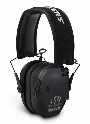 Walker's GWPRSEM Razor Slim Electronic Muff Polymer 23 dB Over the Head Black Adult