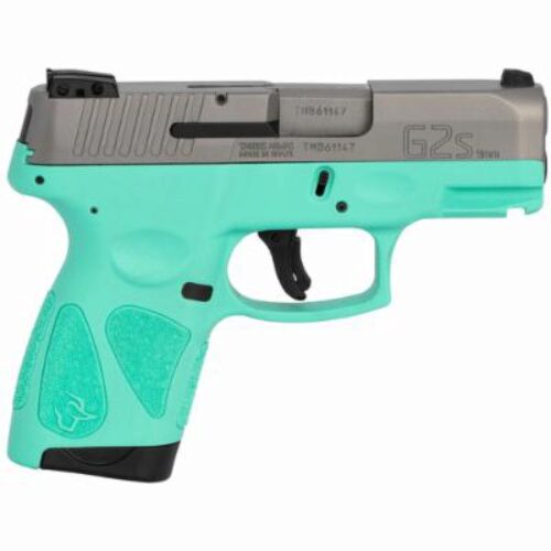 Taurus 1G2S939C G2S  9mm Luger 7+1 3.20 Barrel, Cyan Polymer Frame w/Picatinny Accessory Rail, Serrated Matte Stainless Steel Slide, Polymer Grip Includes 2 Mags