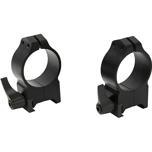 Warne 215LM Maxima Vertical Ring Set Quick Detach For Rifle Maxima/Weaver/Picatinny High 30mm Tube Matte Black Steel