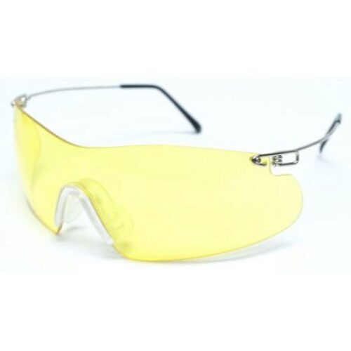 Radians CP5740CS Clay Pro Shooting Glasses Adult Amber Lens Wraparound Silver Frame