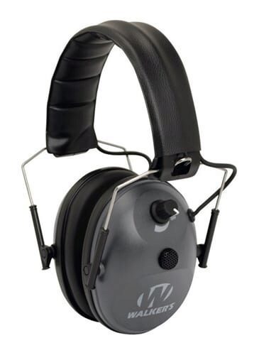 Walker's GWPWLK1MEM Single Mic Electronic Muff Polymer 24 dB Over the Head Gray/Black Adult Walker's GWPWLK1MEM Single Mic Electronic Muff Polymer 24 dB Over the Head Gray/Black Adult
