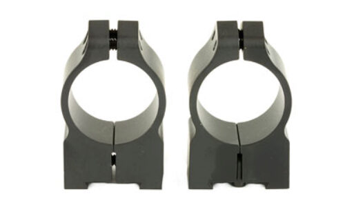Warne 1TM Maxima Grooved Receiver Ring Set Fixed For Rifle Tikka Dovetail Medium 1 Tube Matte Black Steel