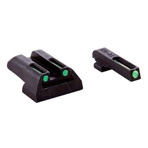 TruGlo TG131ST2 TFO  Black | Green Tritium & Fiber Optic Front Sight Green Tritium & Fiber Optic Rear Sight