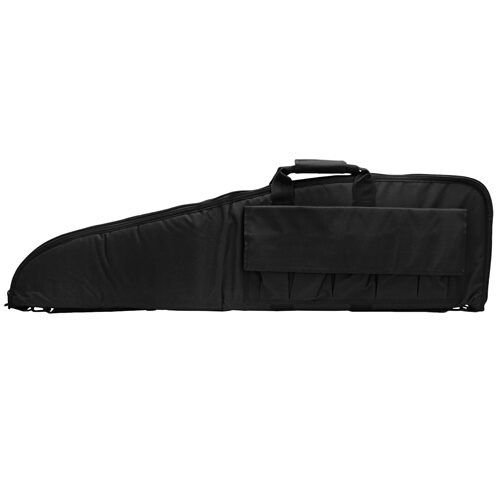 NcStar CV290746 VISM Rifle Case Black PVC Nylon with ID Holder, Foam Padding, Double Zippers & Mag Pouches 46 L x 13 H