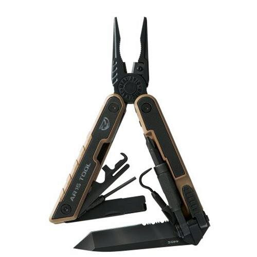 Real Avid AVAR15T AR15  440C SS Part Serrated Blade Black G10 Handle AR Platform