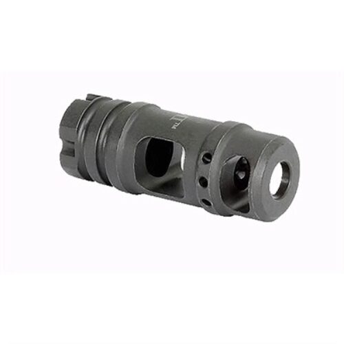 Midwest Industries MIMB6 Muzzle Brake  Black Phosphate Steel with M14x1 LH Threads for 30 Cal AK-Platform