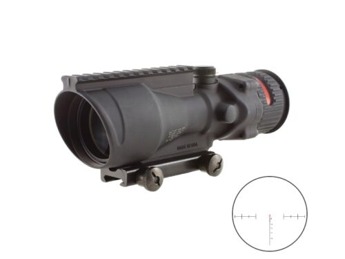 Trijicon 100006 ACOG  Black Hardcoat Anodized 6x 48mm Illuminated Red Chevron 50 BMG Reticle