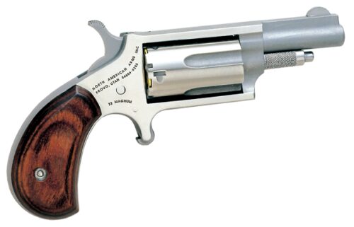 North American Arms 22MC Mini-Revolver  22 LR or 22 WMR 5 Shot 1.63 Barrel, Overall Stainless Steel Finish, Rosewood Grip Includes Cylinder