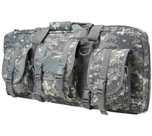 NcStar CVCPD2962D28 VISM Deluxe SubGun Case 28 Digital Camouflage PVC Fabric with Exterior Pockets, Zippers & Padding for 2 AR or AK Pistols