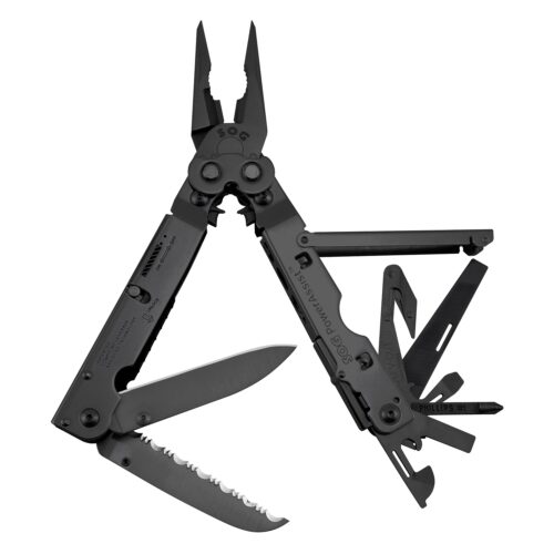 S.O.G SOGB66NCP PowerAssist  Black Oxide 420 Stainless Steel 7 Long Features 16 Tools w/Sheath