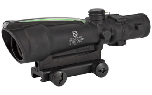 Trijicon 100163 ACOG  Black Hardcoat Anodized 3.5x 35mm Illuminated Green Crosshair .223/5.56 BDC Reticle