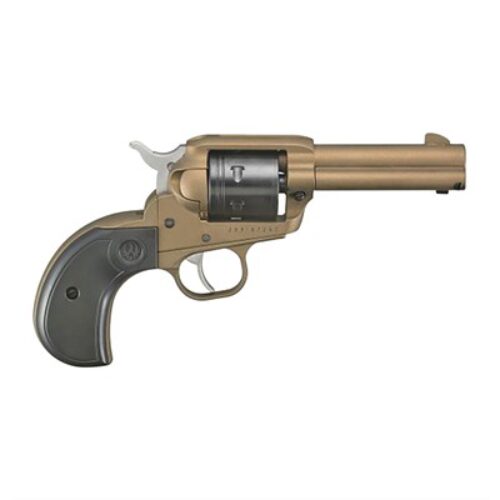 Ruger 2017 Wrangler  22 LR  3.75 Burnt Bronze Cerakote Barrel & Frame, 6rd Black Cerakote Cylinder, Synthetic Grip On A Birdshead Pattern Grip Frame Grip, Transfer Bar Safety