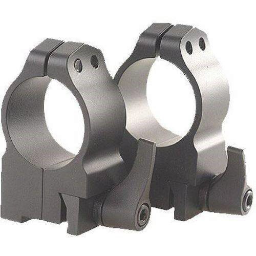 Warne 14RLM Maxima Grooved Receiver Ring Set Quick Detach For Rifle Ruger Mini-14 Ruger No. 1 Dovetail Medium 30mm Tube Matte Black Steel