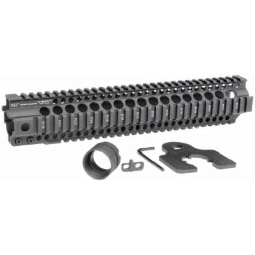 MIDWEST INDUSTRIES INC MICRT12625 T-Series AR-15 6061 Aluminum Black Hard Coat Anodized 12.625