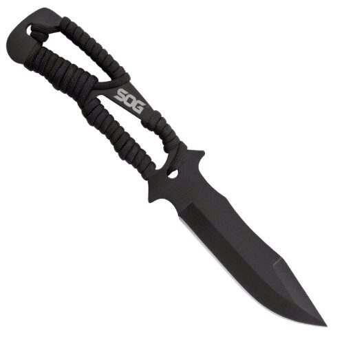 S.O.G SOGF041TNC Throwing Knives  Fixed 4.40 Plain Black Hardcased 420HC SS Blade Black GRN Handle 3 Knives Piece