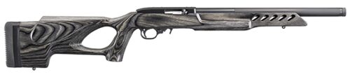 Ruger 21186 10/22 Target 22 LR 10+1 16.13 Threaded Satin Blued Alloy Steel Barrel With Aluminum Alloy Sleeve, Black Laminate Thumbhole Stock, Cross-Bolt Manual Safety