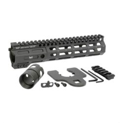 Midwest Industries MINF925 Night Fighter  9.25 M-LOK Black Hardcoat Anodized Aluminum Includes Barrel Wrench, Nut, & 5 Slot Rail