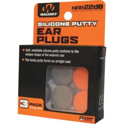 Walker's GWPSILPLGOFDE Silicone Putty  Silicone 32 dB In The Ear Flat Dark Earth Orange Adult 3 Pack