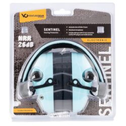 Pyramex VGPME26 Venture Gear Sentinel Muff Polymer 26 dB Over the Head Powder Blue/Black Adult 1 Pair