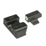 TruGlo TG231S1W Tritium Pro  Black | Green Tritium White Outline Front Sight Green Tritium Rear Sight