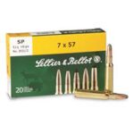 Sellier & Bellot SB757B Rifle  7x57mm Mauser 140 gr 2651 fps Soft Point (SP) 20 Bx/20 Cs