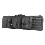 NcStar CVDC2946U42 VISM Double Carbine Case Urban Gray PVC Nylon with Foam Padding, Lockable Zippers, Pockets & MOLLE Webbing 42 L x 13 H Interior Dimensions