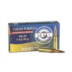 PPU PPM7 Match  7.62x54mmR 182 gr Full Metal Jacket (FMJ) 20 Per Box/ 10 Cs