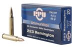 PPU PP223F2 Standard Rifle  223 Rem 62 gr Full Metal Jacket Boat-Tail (FMJBT) 20 Per Box/ 50 Cs