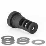 Yankee Hill 5M2QD QD Muzzle Brake Black Steel with 1/2-28 tpi Threads & 2.50 OAL for 5.56x45mm NATO AR-Platform