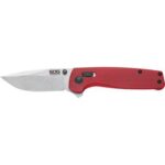 S.O.G SOGTM1023BX Terminus XR 2.95 Folding Clip Point Plain Stonewashed D2 Steel Blade Crimson Textured G10 Handle Features Box Packaging Includes Pocket Clip