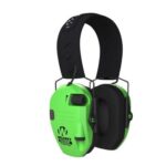 Walker's GWPRSEMHVG Razor Slim Electronic Muff Polymer 23 dB Over the Head Hi-Viz Green/Black Adult