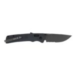 S.O.G SOG11180641 Flash AT 3.45 Folding Part Serrated TiNi Cryo D2 Steel Blade/ Urban Grey GRN Handle Includes Pocket Clip