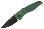 S.O.G SOG11410441 Aegis AT 3.13 Folding Drop Point Plain Black TiNi Cryo D2 Steel Blade/Forest w/Moss Accents GRN Handle