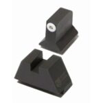 Night Fision GLK004013WGZ Suppressor Height Sights For Glock  Black | Green Tritium White Ring  Front Sight Green Tritium Black Rear Sight Set