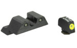 Trijicon 600835 HD XR Night Sights- Glock Standard Frames  Black | Green Tritium Yellow Outline Front Sight Green Tritium Black Outline Rear Sight