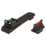 TruGlo TG111W Ruger 10/22 Fiber Optic Sight Set  Black Red Front, Green Rear for Ruger 10/22 (Except Takedown)