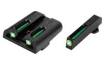 TruGlo TG131GT1 TFO Green Green Fiber Optic/Tritium Front & Rear/Black Nitride Fortress Frame, Compatible w/17/17L/19/19X/22/23/24/26/27/33/34/35/39/45 Except MOS, Front Post/Rear Dovetail Mount