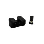 TruGlo TG231G1W Tritium Pro Night Sight Set Low, White Outline Tritium Front/Green Tritium Rear/Black Nitride Fortress Frame, Compatible w/Most Glock Except MOS, Front Post/Rear Dovetail Mount