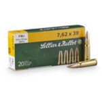 Sellier & Bellot SB76239A Rifle  7.62x39mm 124 gr Full Metal Jacket (FMJ) 20 Per Box/30 Cs