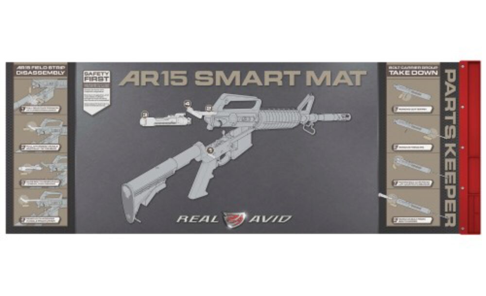 Real Avid AVAR15SM AR-15 Smart Mat Black/Red 43 x 16 AR-15 Diagram Illustration