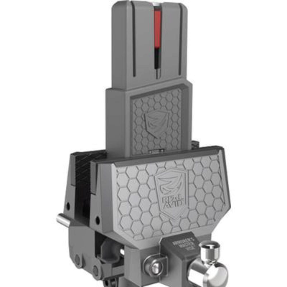 Real Avid AVARAMV Armorer's Master Vice Gray/Red with TORQ-LOK and Reversible Gun-Fit Sleeves