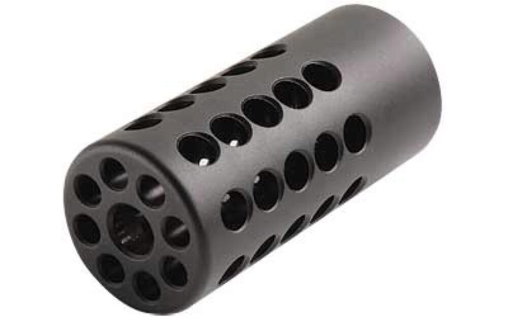 Tactical Solutions PLCMPMB Pac-Lite Compensator Black Matte Aluminum with 1/2-28 tpi Threads for 22 LR Ruger Mark I, III, IV, II