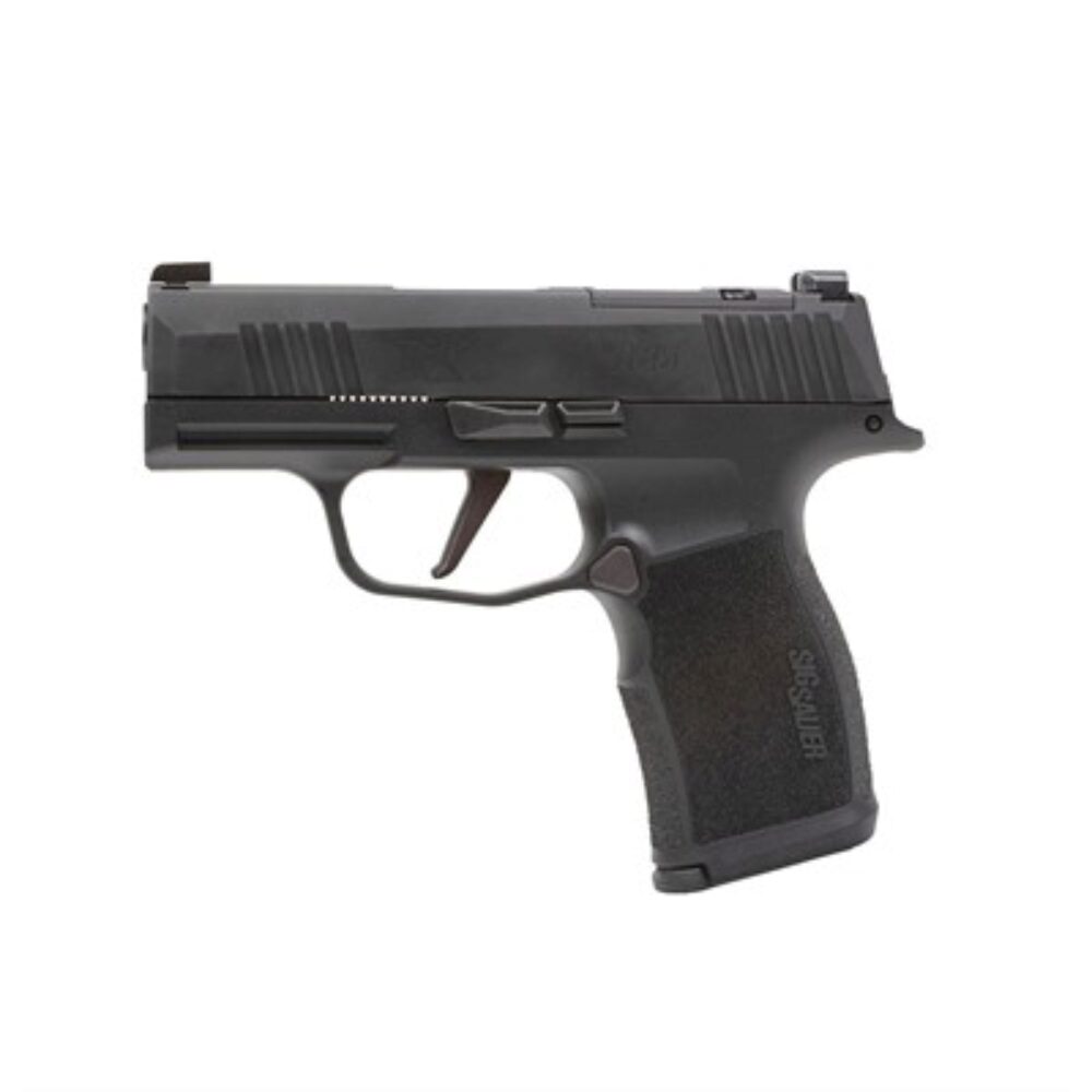 Sig Sauer 365X9BXR3PMS P365X  Micro-Compact 9mm Luger 12+1 3.10 Black Steel Barrel, Black Nitron Optic Ready/Serrated Slide & Frame w/Sig Rail, Black Polymer Grips, Right Hand