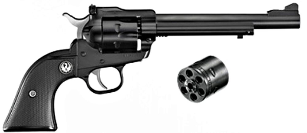 Ruger 0622 Single-Six Convertible 22 LR or 22 WMR 6.50 Barrel 6rd Cylinder, Blued Alloy Steel,  Checkered Hard Rubber Grip, Adjustable Rear Sight, Transfer Bar Safety, Includes 22 WMR Cylinder